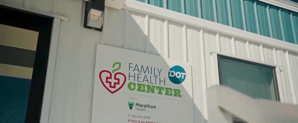 Dot Foods Family Health Center sign in Bear, Delaware