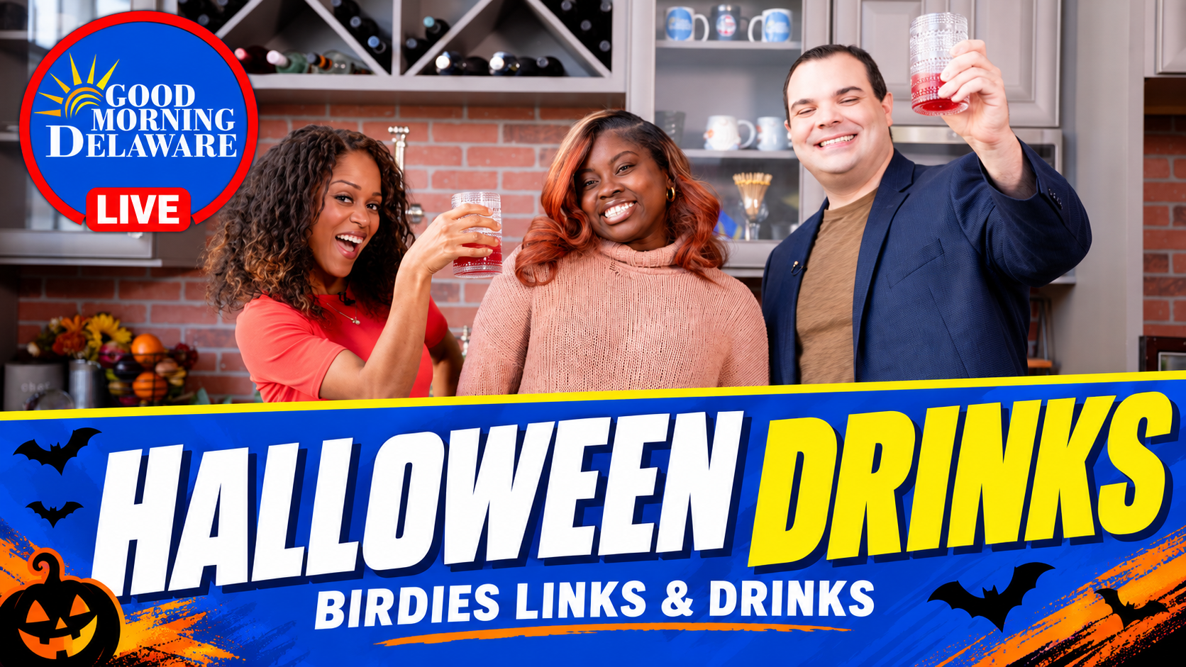 Halloween drinks on Good Morning Delaware with Birdie's Links & Drinks